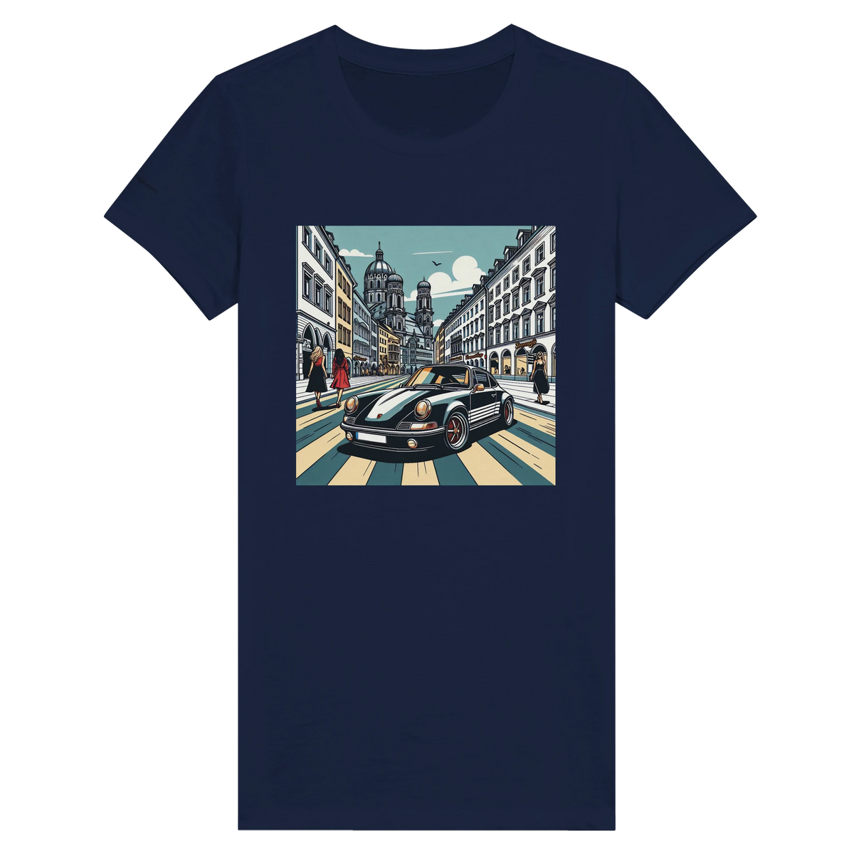 Munich Maximilian Car Girl Exclusive women's T-shirt with sports-car artwork