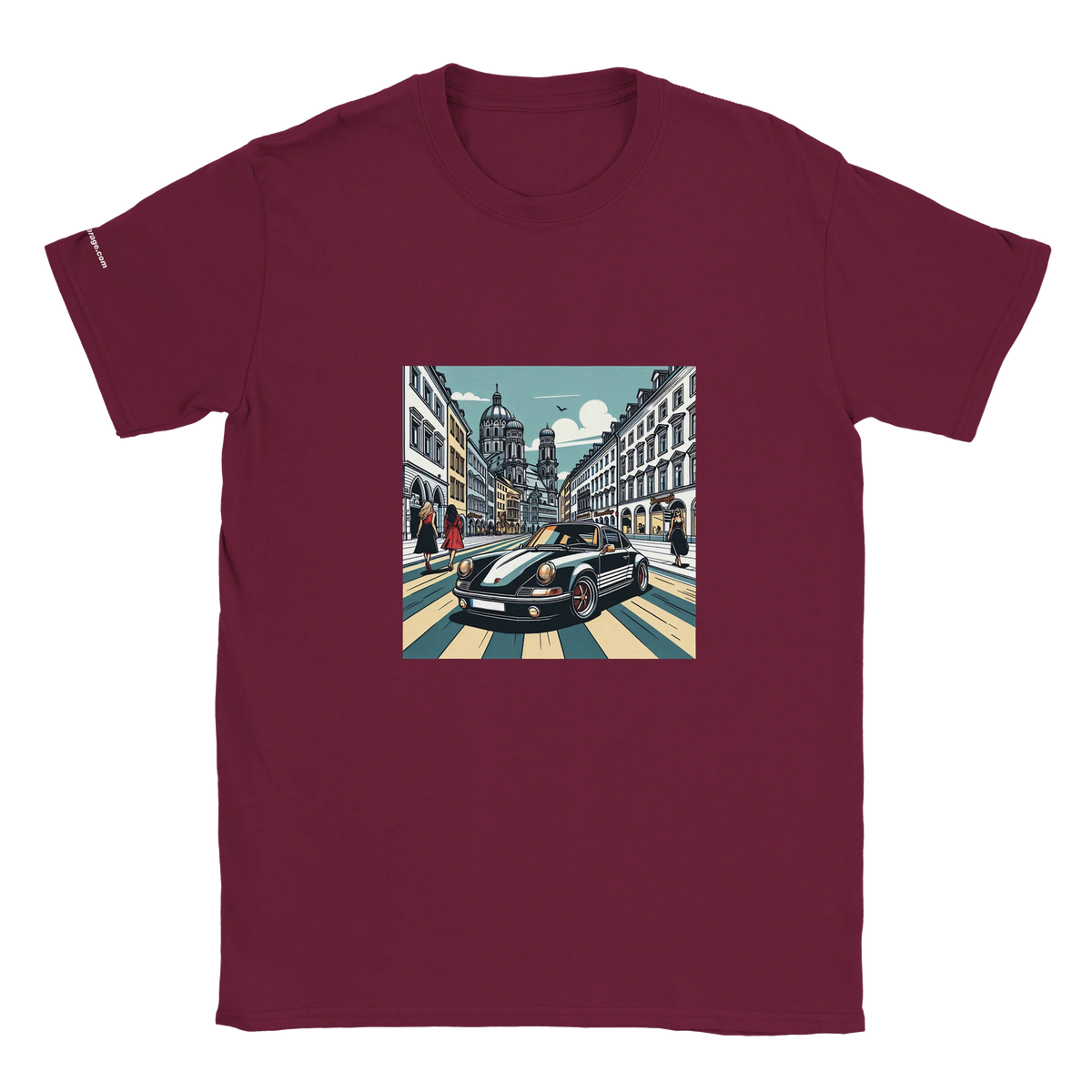 Maximilianstraße unisex T-shirt with Munich sports-car artwork