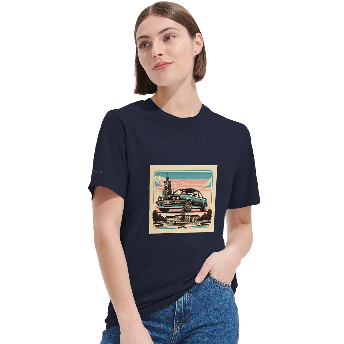 Munich Things unisex T-shirt with retro Munich automotive artwork