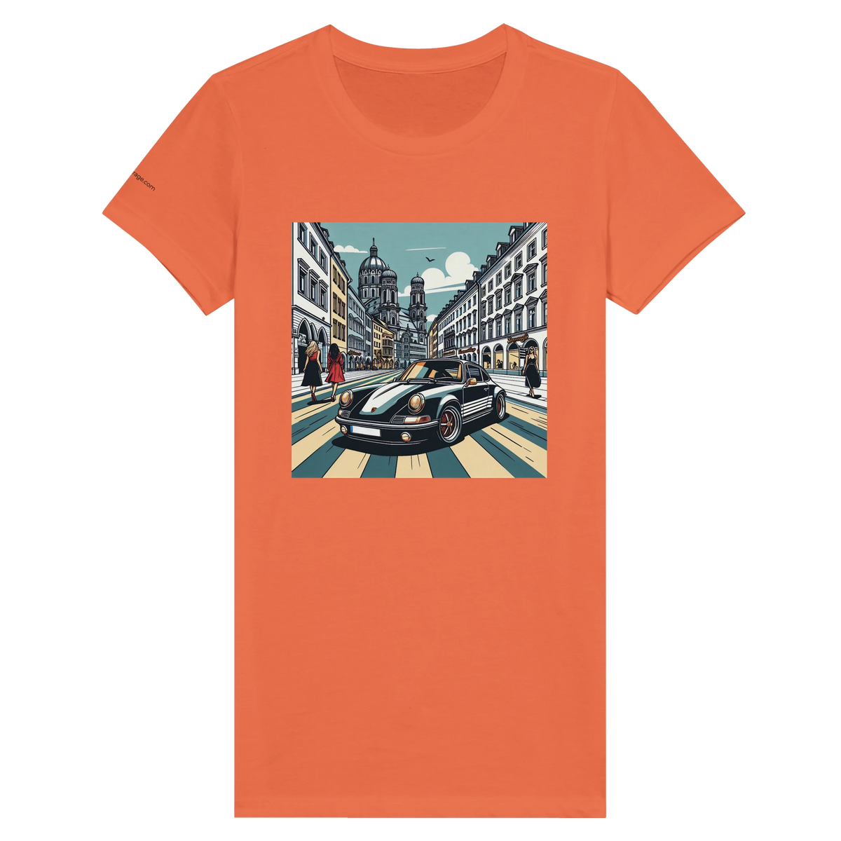 Munich Maximilian Car Girl Exclusive women's T-shirt with sports-car artwork