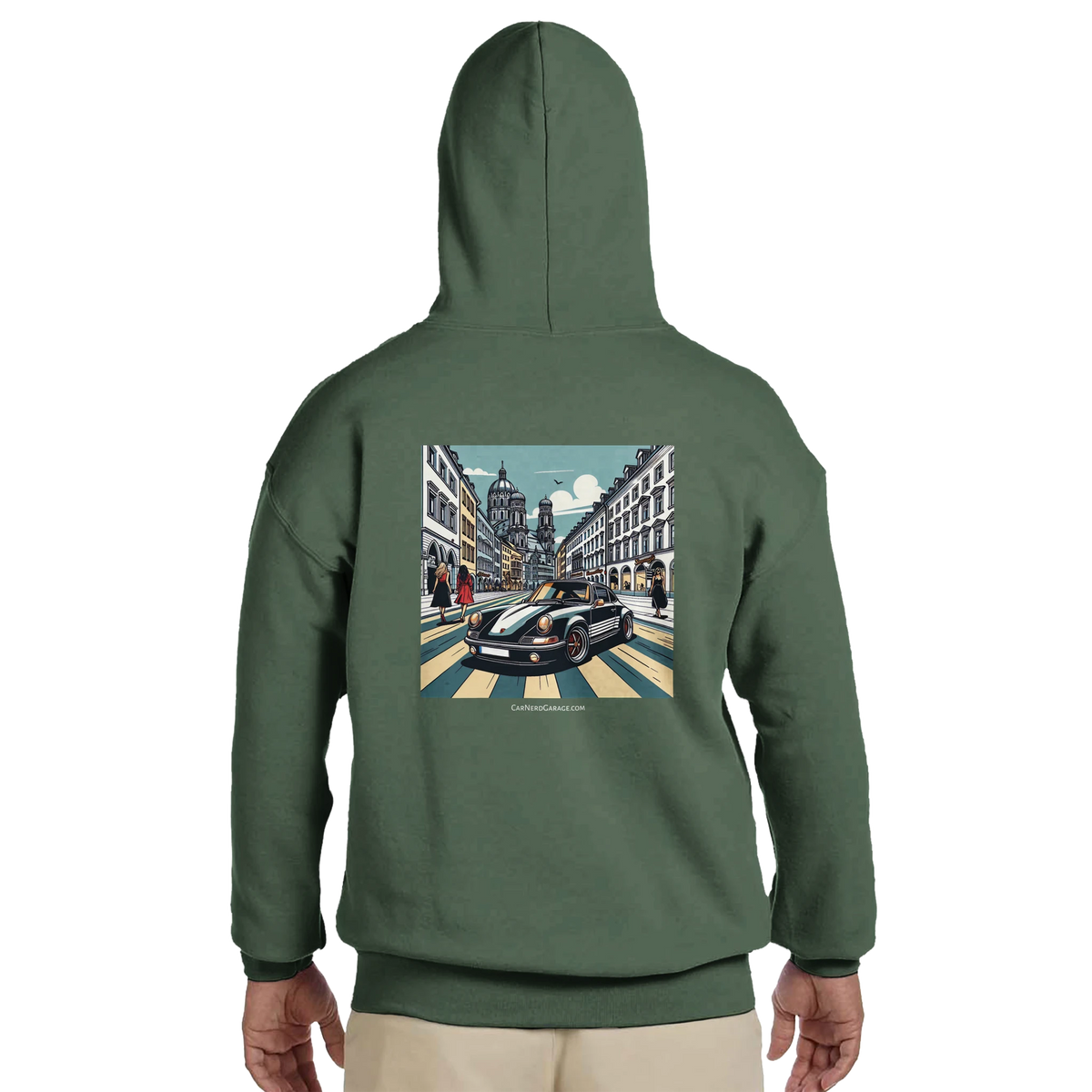 Maximilian Got Style unisex hoodie with Munich sports-car artwork