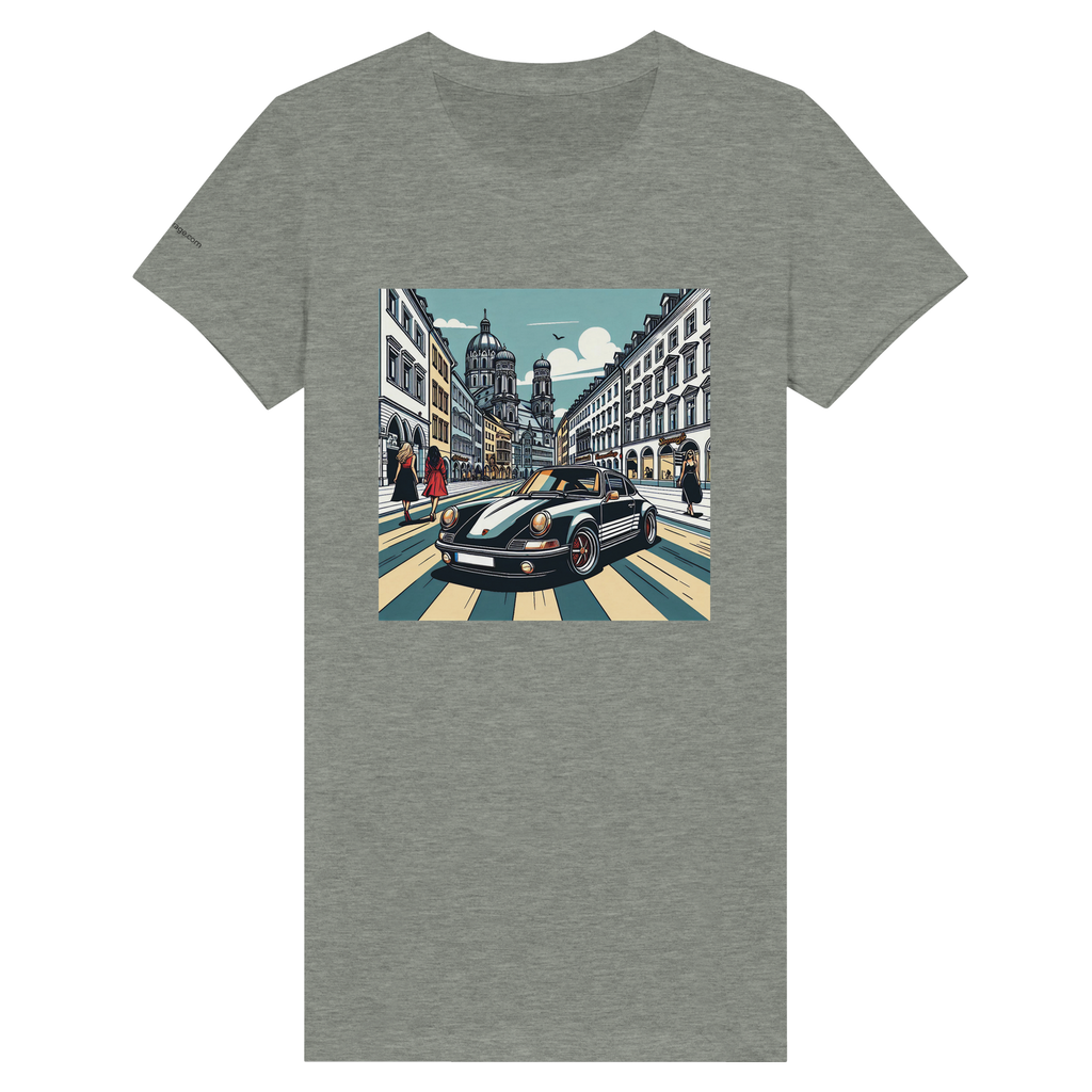Munich Maximilian Car Girl Exclusive women's T-shirt with sports-car artwork