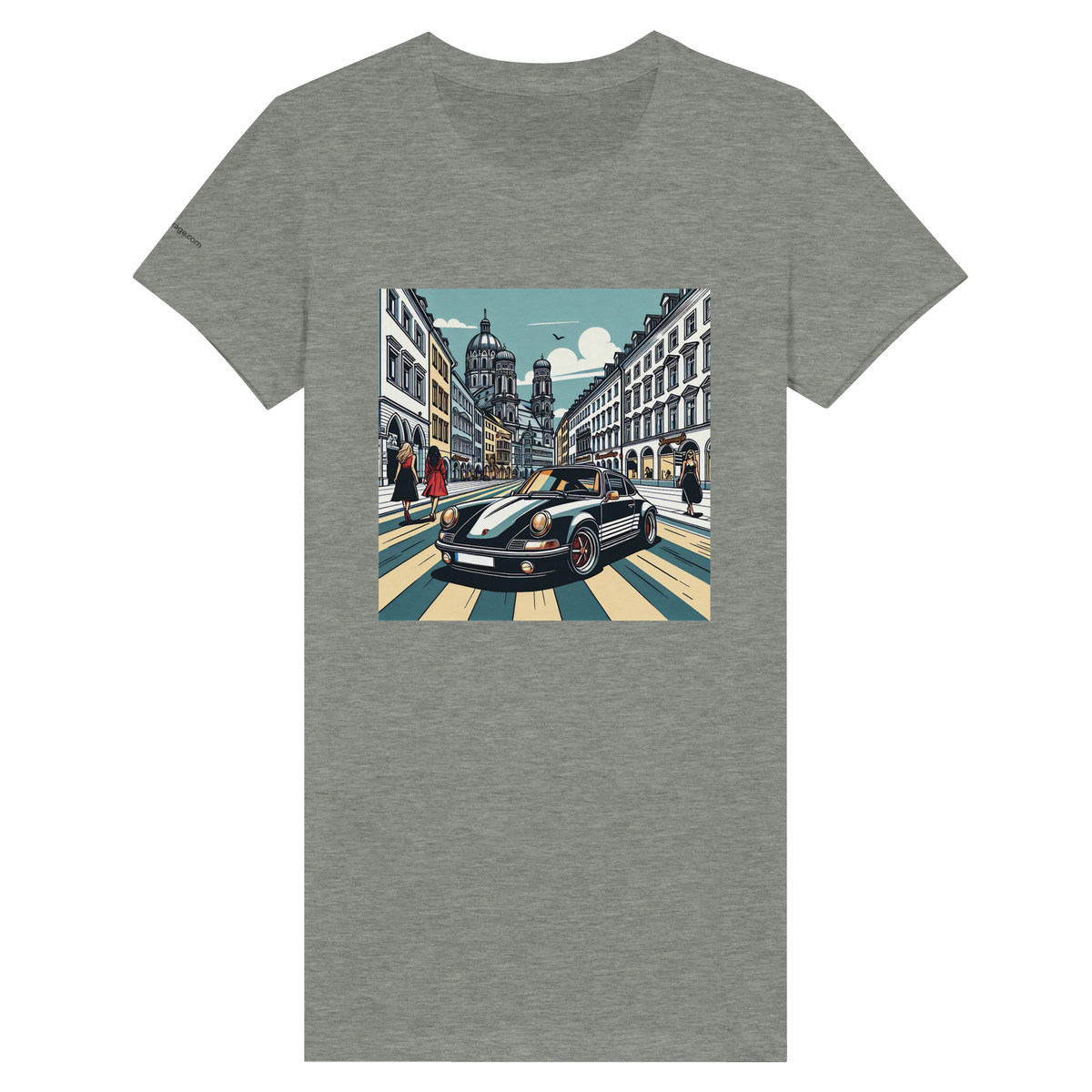 Munich Maximilian Car Girl Exclusive women's T-shirt with sports-car artwork