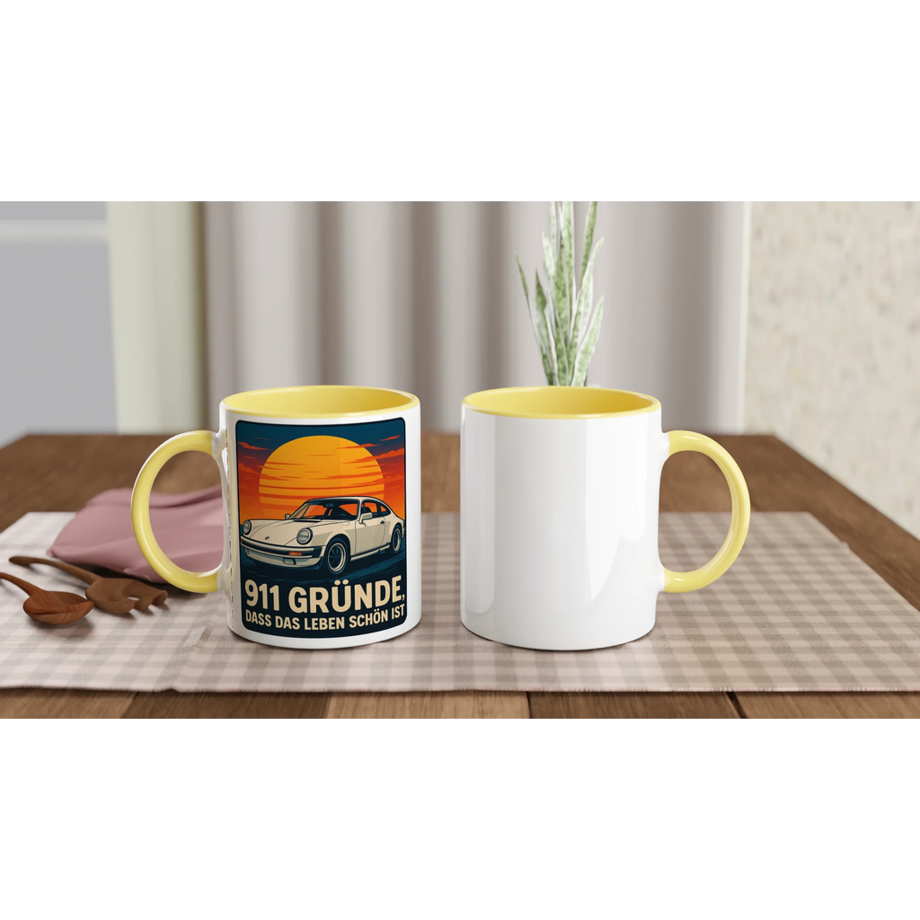911 Gründe ceramic mug with retro sports-car artwork