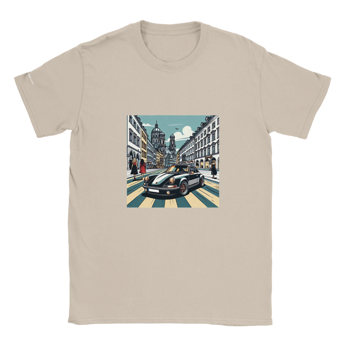 Maximilianstraße unisex T-shirt with Munich sports-car artwork