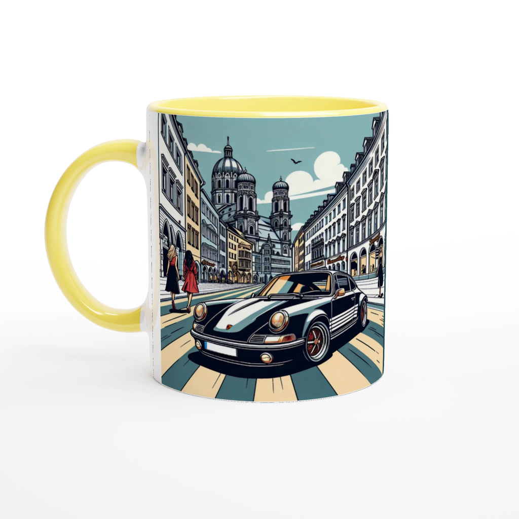 Maximilian Got Style ceramic mug with Munich sports-car artwork