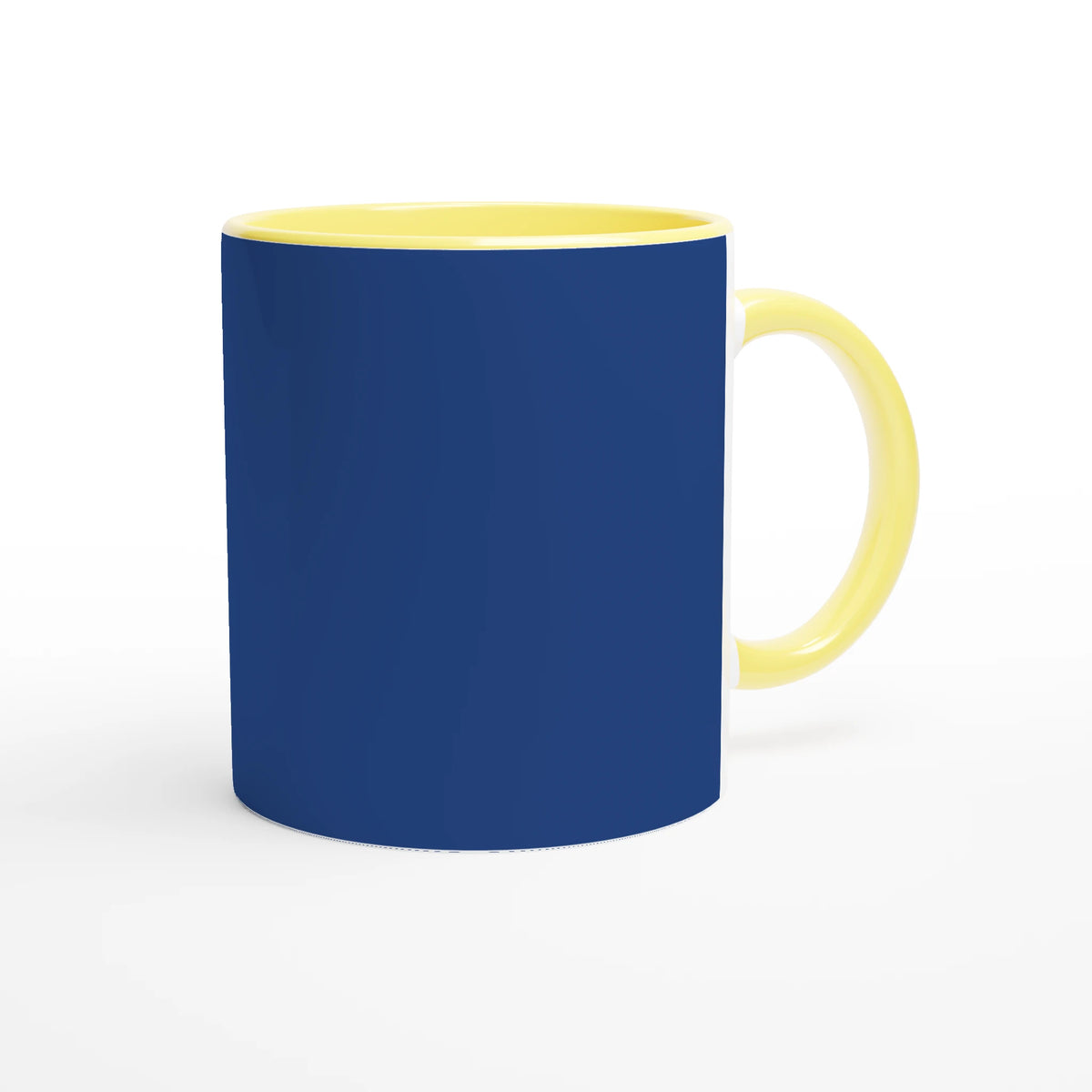 Curvy Bavarian ceramic mug with retro Alpine-road artwork