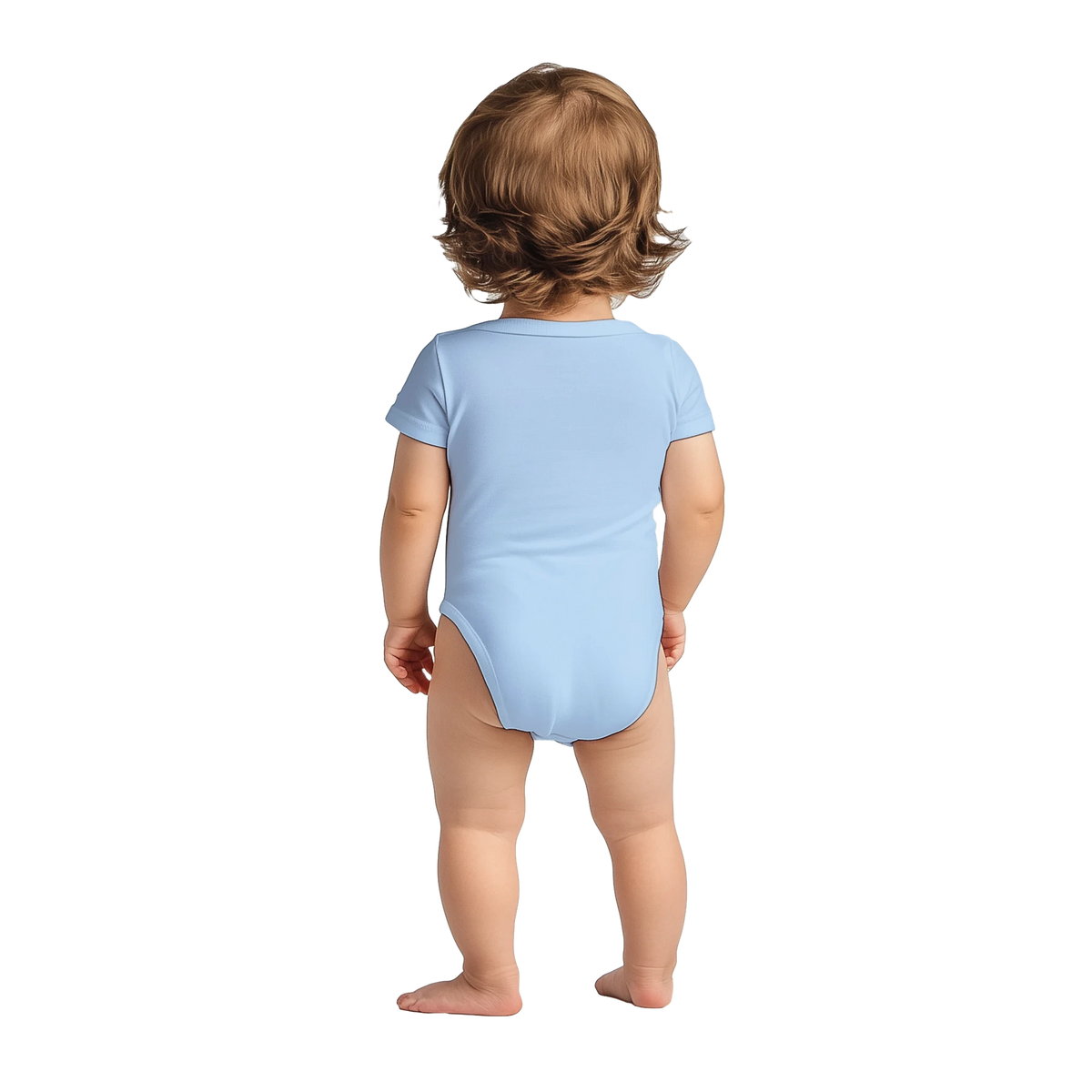 Say No to Lastenfahrrad short-sleeve baby bodysuit with car-culture artwork