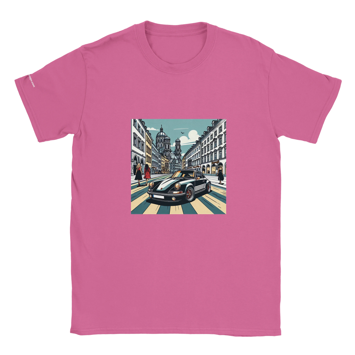Maximilianstraße unisex T-shirt with Munich sports-car artwork