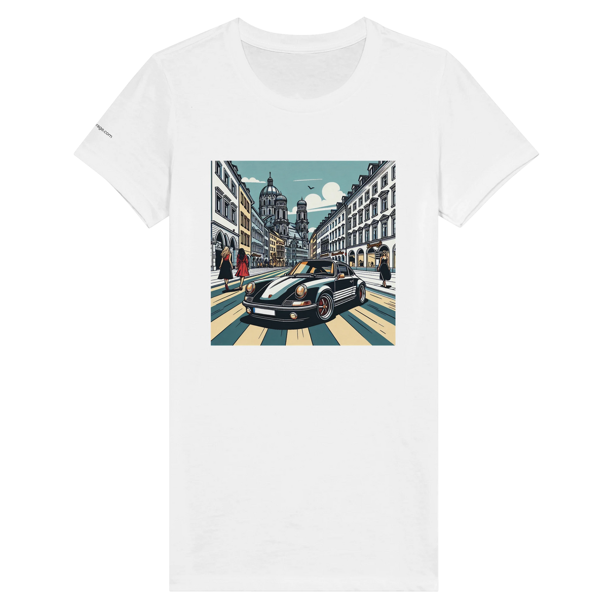 Munich Maximilian Car Girl Exclusive women's T-shirt with sports-car artwork