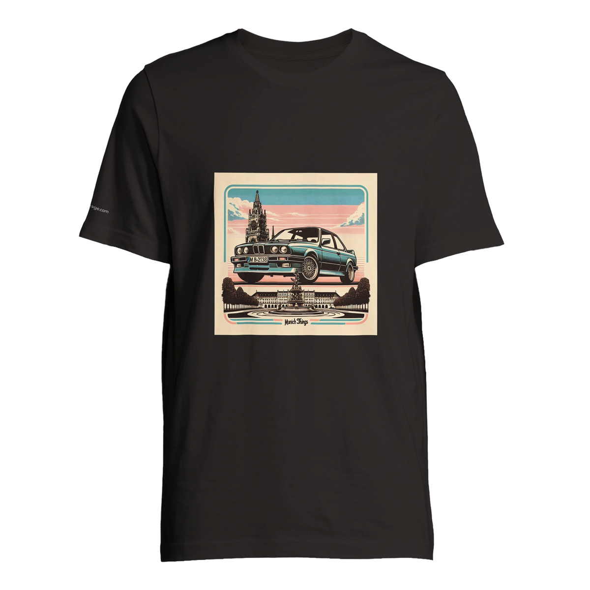Munich Things unisex T-shirt with retro Munich automotive artwork
