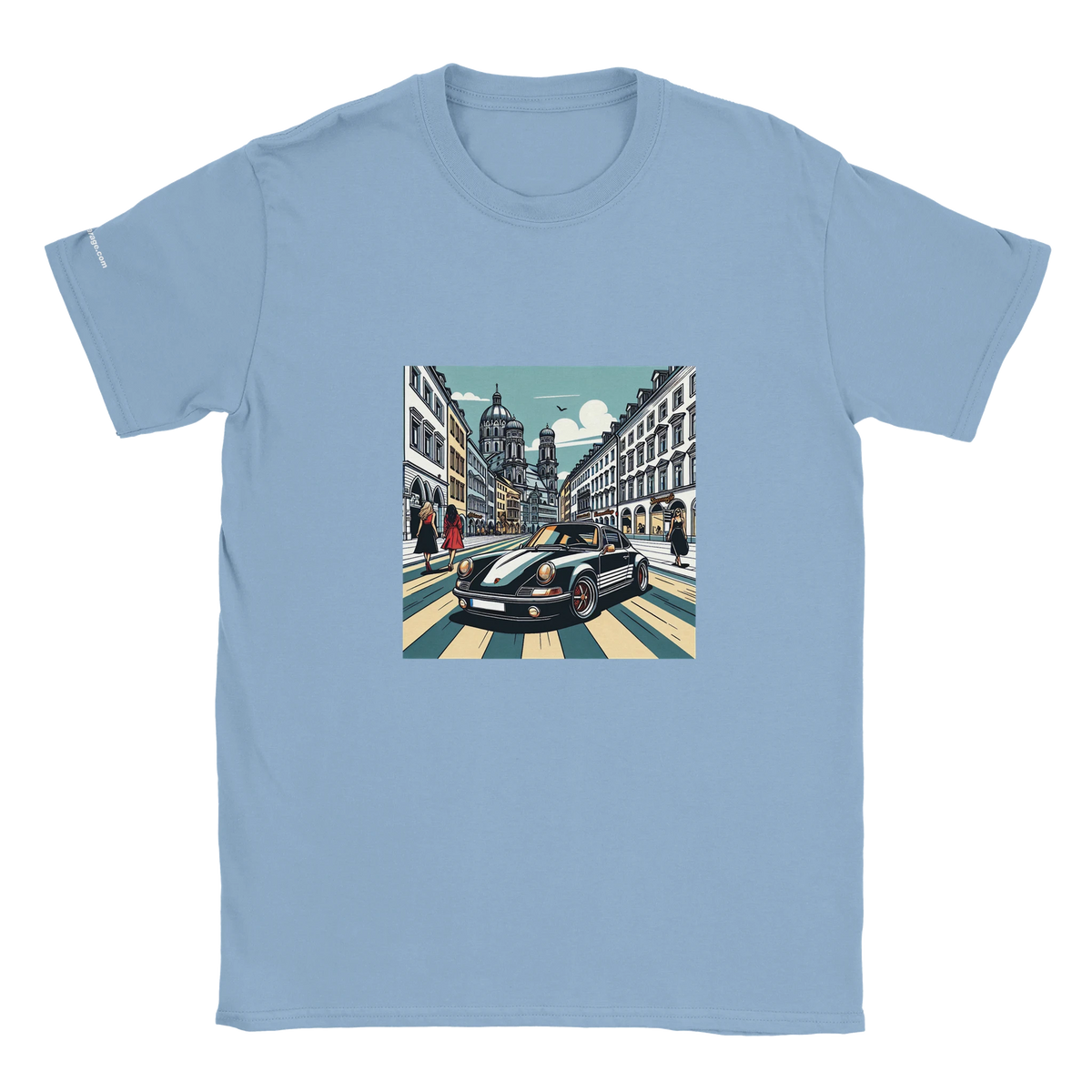 Maximilianstraße unisex T-shirt with Munich sports-car artwork