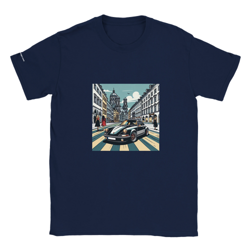Maximilianstraße unisex T-shirt with Munich sports-car artwork