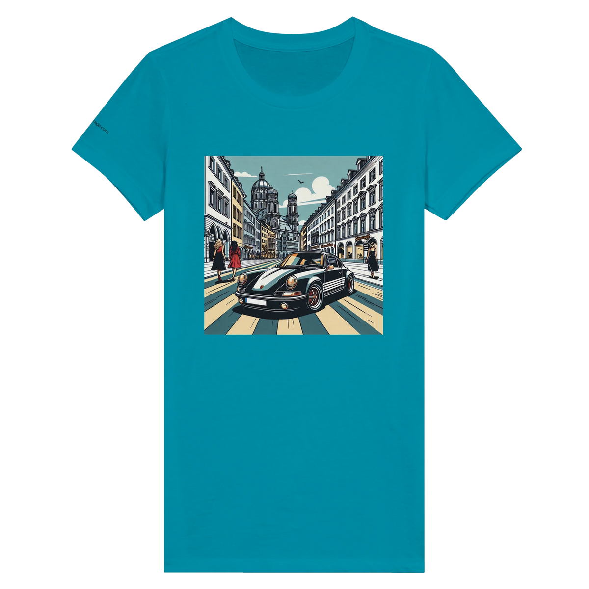Munich Maximilian Car Girl Exclusive women's T-shirt with sports-car artwork