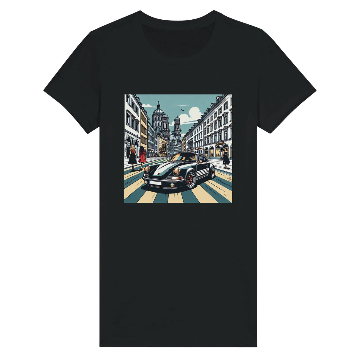 Munich Maximilian Car Girl Exclusive women's T-shirt with sports-car artwork