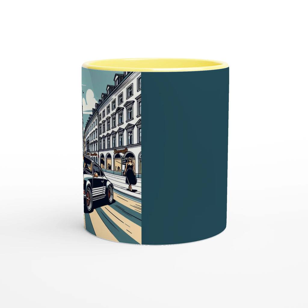 Maximilian Got Style ceramic mug with Munich sports-car artwork
