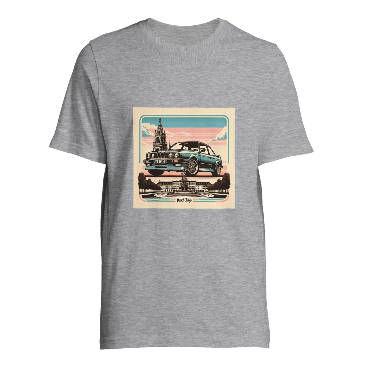 Munich Things unisex T-shirt with retro Munich automotive artwork