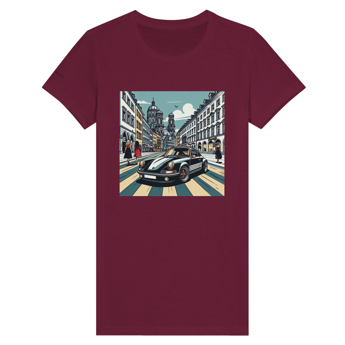 Munich Maximilian Car Girl Exclusive women's T-shirt with sports-car artwork