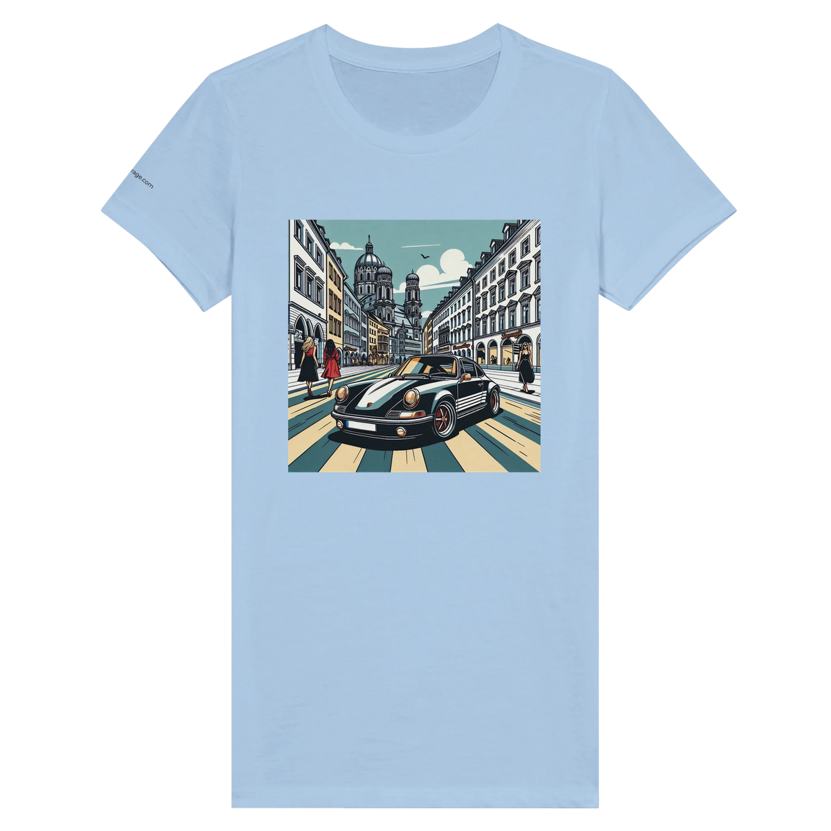 Munich Maximilian Car Girl Exclusive women's T-shirt with sports-car artwork