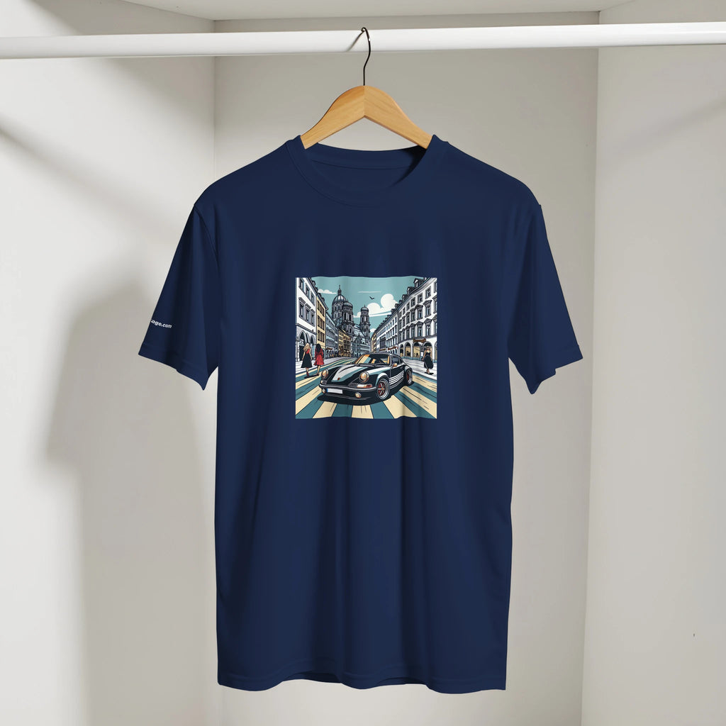 Maximilianstraße unisex T-shirt with Munich sports-car artwork