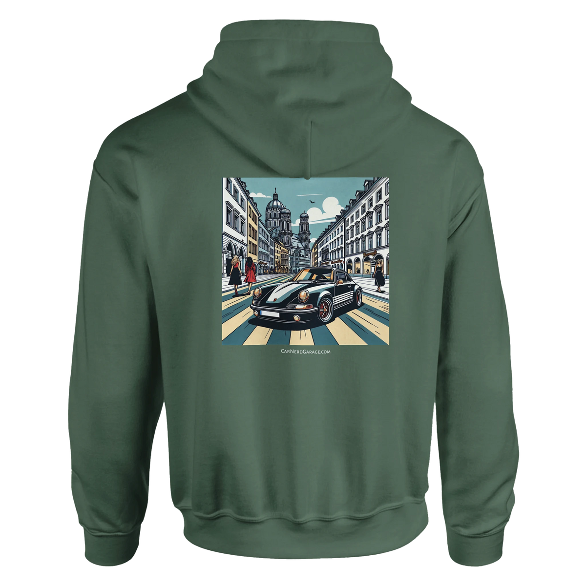 Maximilian Got Style unisex hoodie with Munich sports-car artwork
